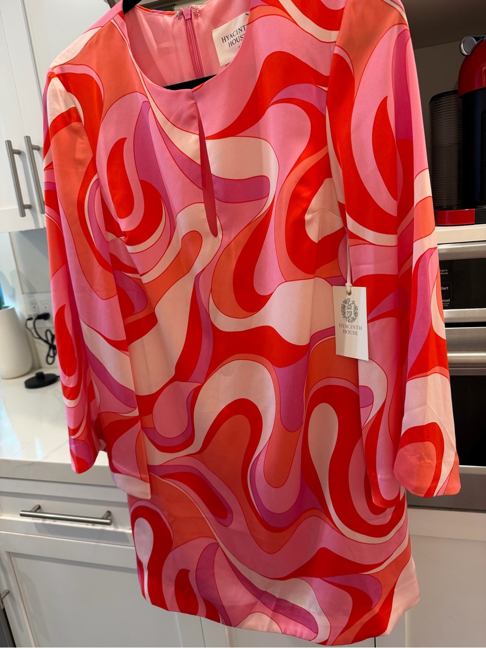 Tuckernuck Pink and Red Swirl Mini Dress - Picture 3 of 4